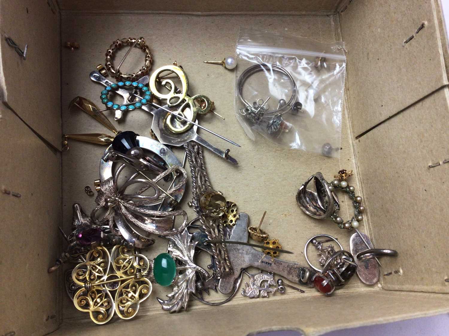 COLLECTION OF SILVER BROOCHES, - Image 3 of 3