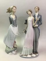 GROUP OF LLADRO FIGURES, AND NAO FIGURES