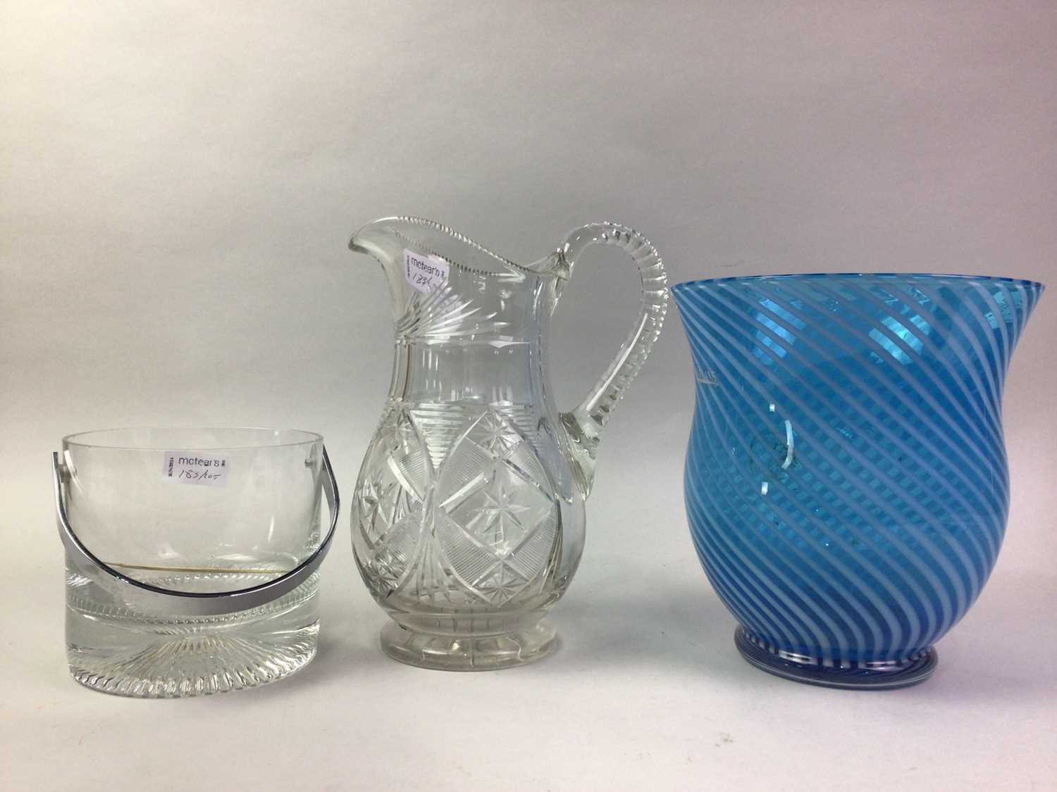 LARGE CRYSTAL VASE, ALONG WITH OTHER GLASSWARE - Image 2 of 2