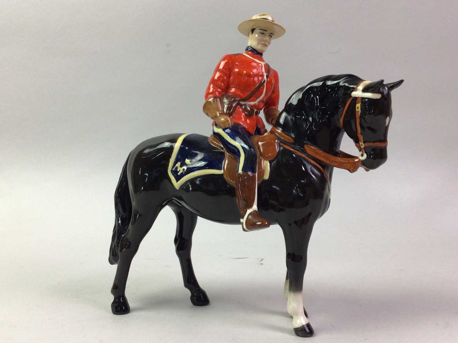 BESWICK CANADIAN MOUNTIE HORSE FIGURE, MODEL 1375