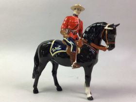 BESWICK CANADIAN MOUNTIE HORSE FIGURE, MODEL 1375