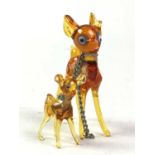GROUP OF MINIATURE GLASS ANIMALS,