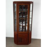 CHINESE HARDWOOD CORNER CABINET,