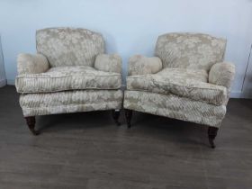 TWO COUNTRY HOUSE STYLE ARMCHAIRS,