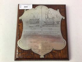 VICTORIAN ENGRAVED POLISHED STEEL PLAQUE, DATED 1887