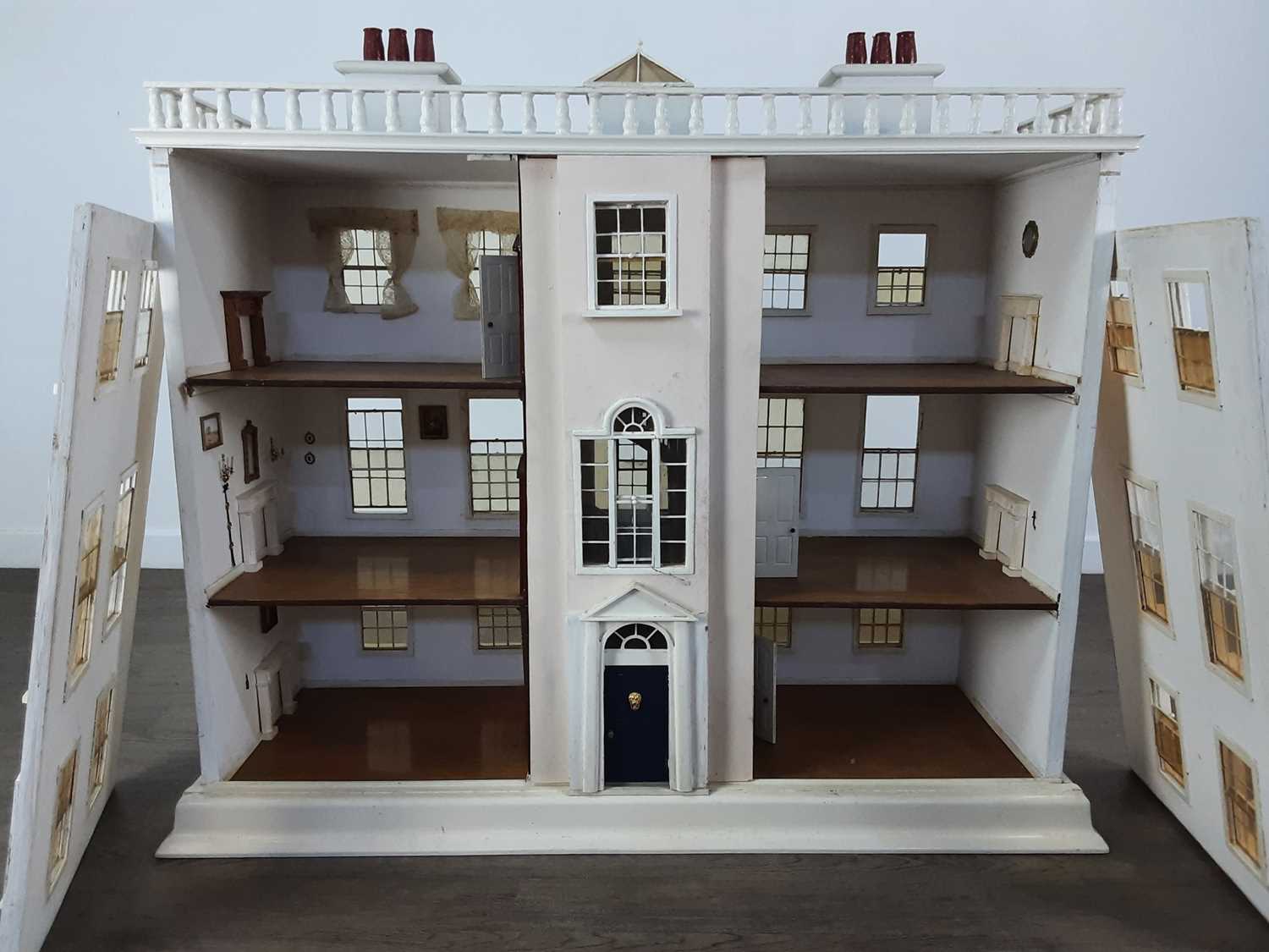 LARGE GEORGIAN STYLE DOLL HOUSE, - Image 3 of 3