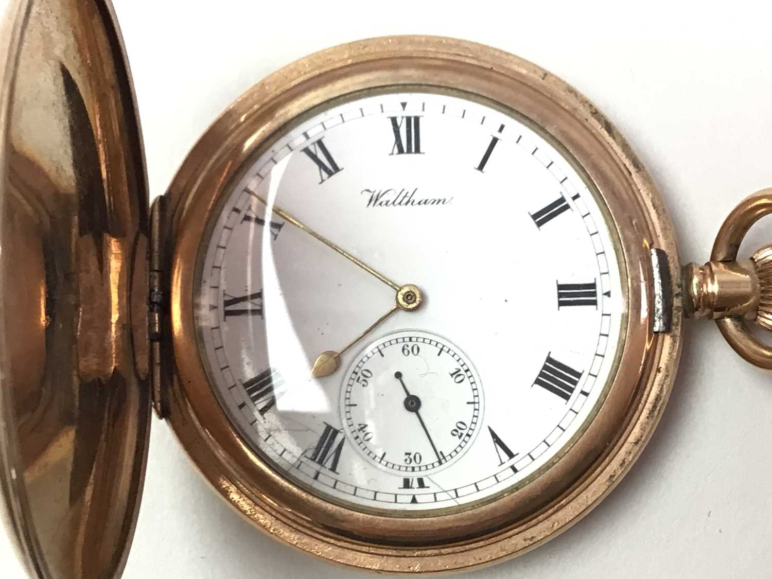 WALTHAM GOLD PLATED POCKET WATCH,
