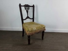 LATE VICTORIAN GOSSIP CHAIR,