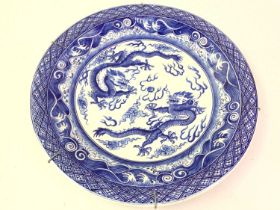 CHINESE BLUE & WHITE CHARGER,