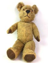 VINTAGE 'PEDIGREE' BLOND PLUSH TEDDY BEAR, AND ANOTHER