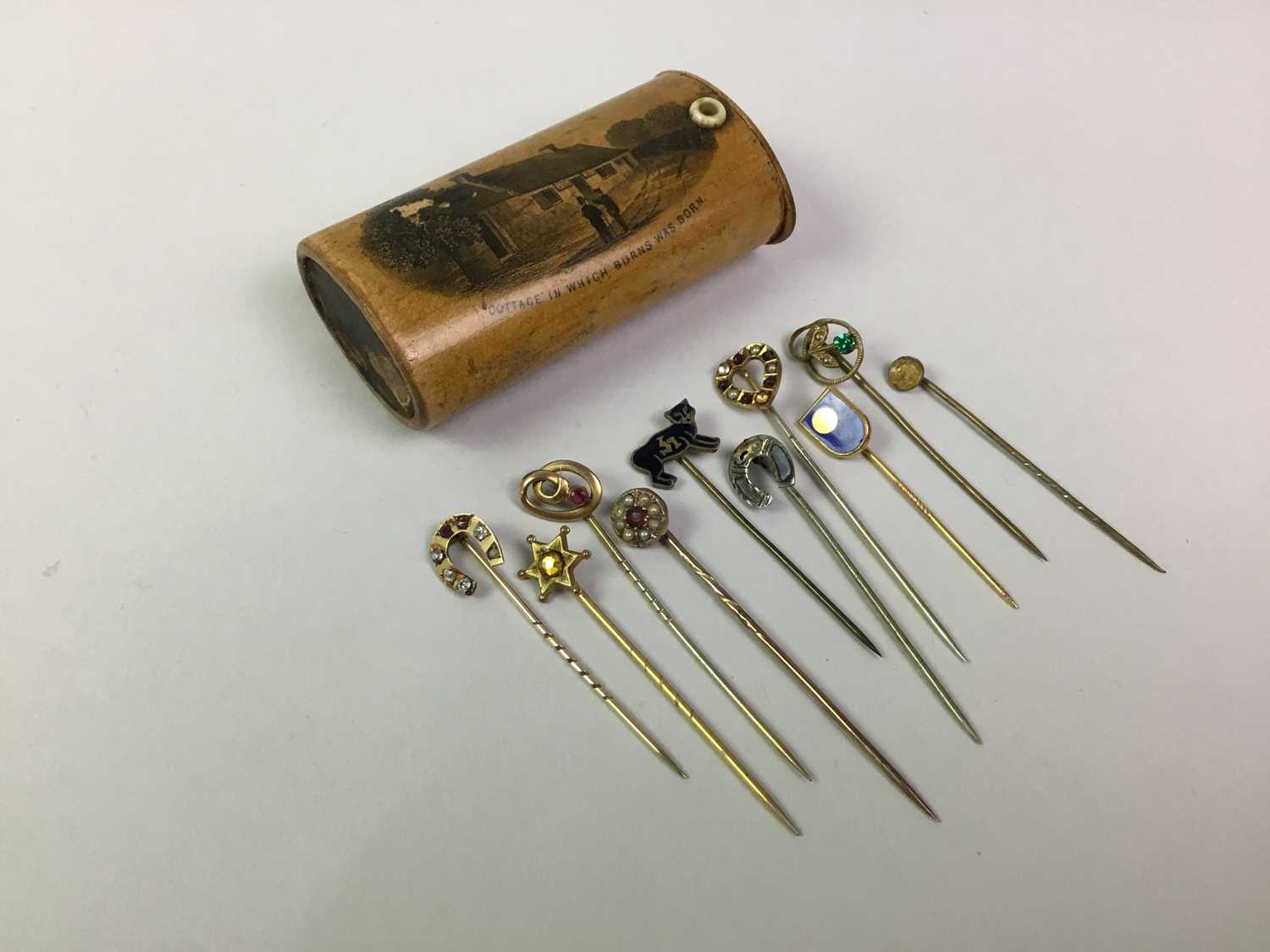 GROUP OF TIE PINS, - Image 2 of 2