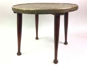 INDIAN BRASS TOPPED TABLE, LATE 19TH/EARLY 20TH CENTURY