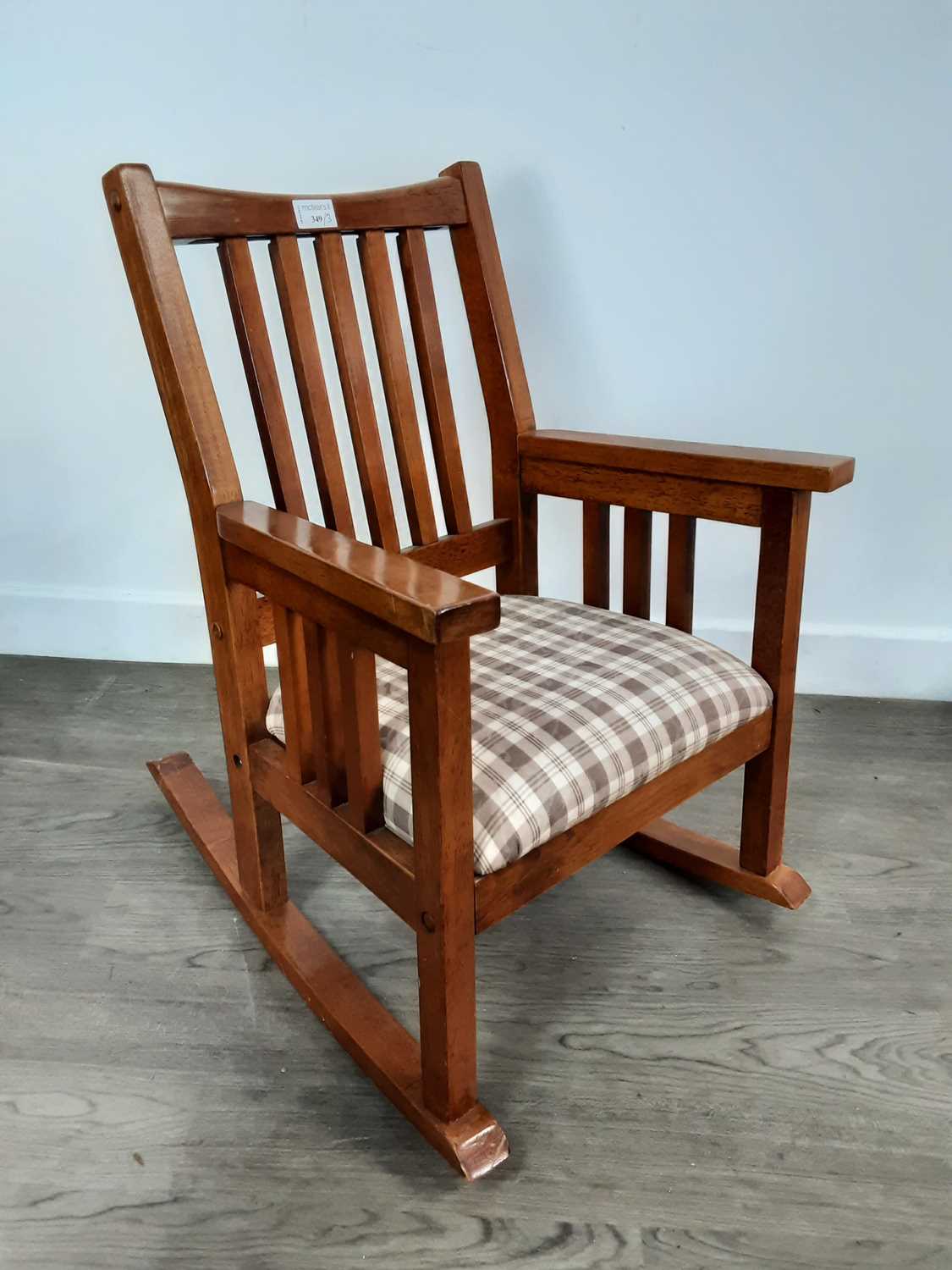 CHILDS ROCKING CHAIR, ALONG WITH ANOTHER CHILDS CHAIR AND A SMALL ROCKING HORSE - Image 2 of 3