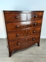 MAHOGANY CHEST OF DRAWERS, 19TH CENTURY