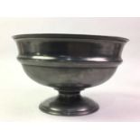 VICTORIAN PEWTER CIRCULAR BOWL, AND OTHER ITEMS