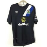 BLACKBURN ROVERS REPLICA SHIRTS, SIGNED GALLACHER AND SULLEY