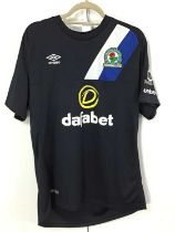 BLACKBURN ROVERS REPLICA SHIRTS, SIGNED GALLACHER AND SULLEY