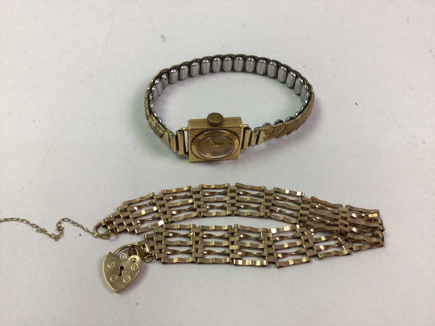 GOLD GATE BRACELET, - Image 2 of 2