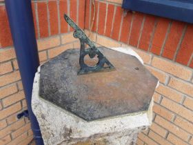 RECONSTITUTED STONE SUNDIAL,