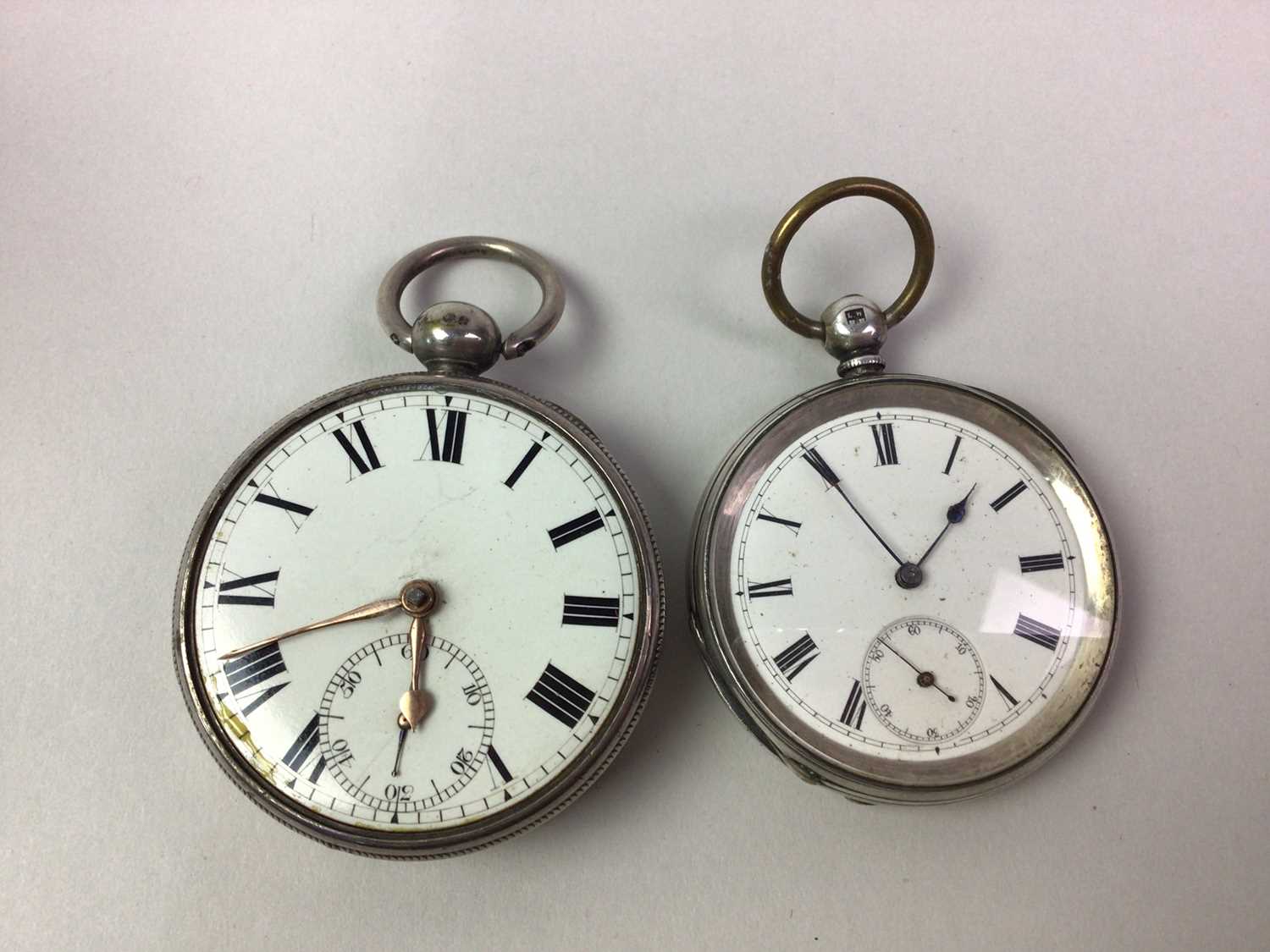 SILVER CASED OPEN FACED POCKET WATCH, - Image 2 of 2