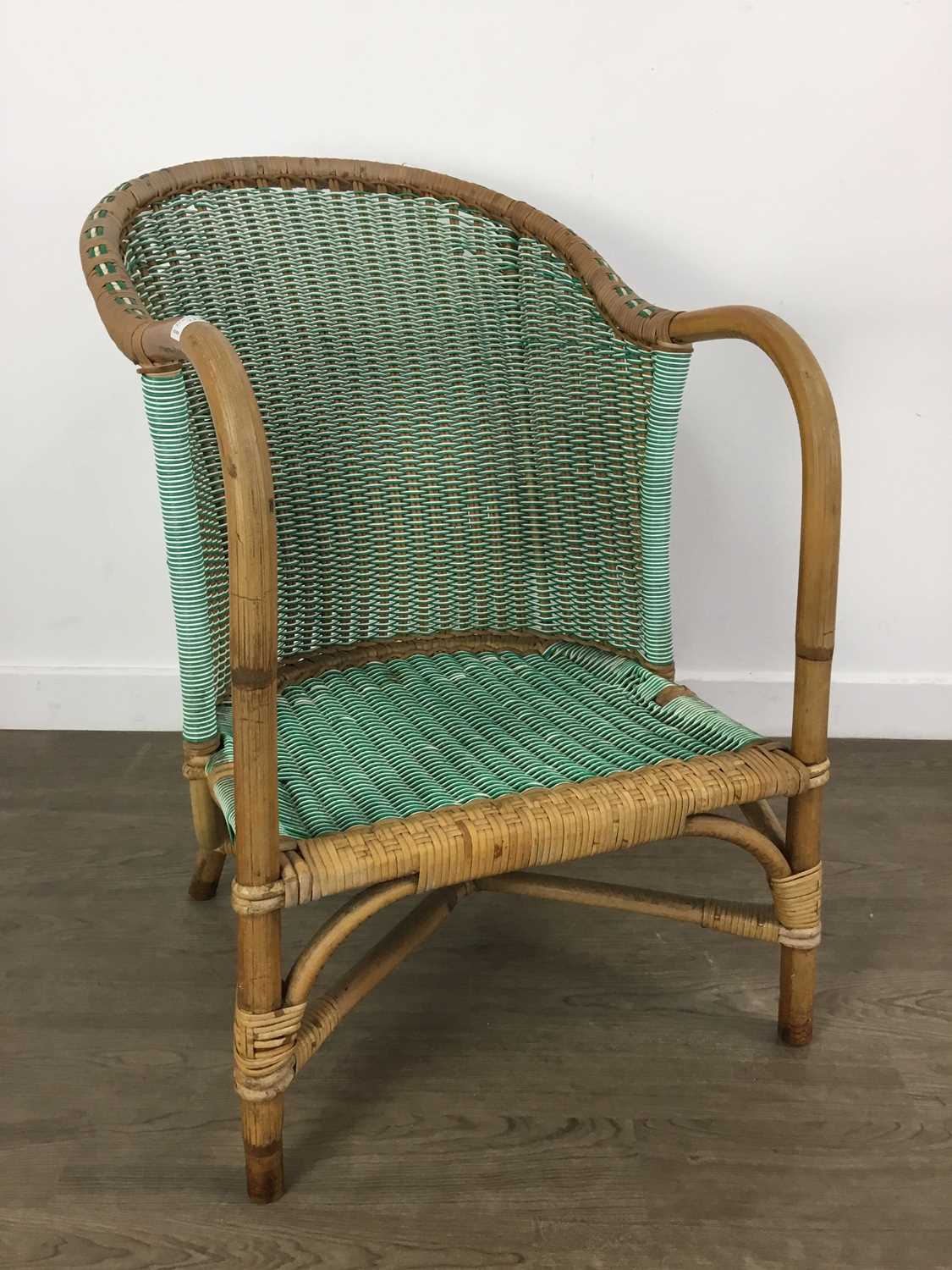 VINTAGE RATTAN ARMCHAIR,