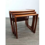 G-PLAN TEAK QUADRILLE NEST OF THREE TABLES,