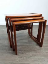 G-PLAN TEAK QUADRILLE NEST OF THREE TABLES,