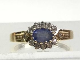 GEM SET AND DIAMOND RING,