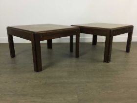 PAIR OF MAHOGANY COFFEE TABLES, AND OTHER ITEMS