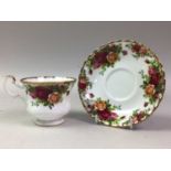 ROYAL ALBERT PART TEA SERVICE, OLD COUNTRY ROSES PATTERN