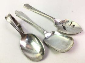 GROUP OF SILVER PLATED FLATWARE,