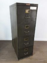 KENRICK & JEFFERSON FOUR DRAWER FILING CABINET,