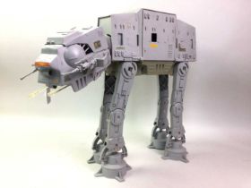STAR WARS AT-AT WALKER AND SNOW SPEEDER, ALONG WITH ADDITIONAL ACTION FIGURES