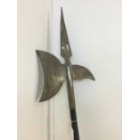HALBARD AXE, ALONG WITH TWO AXES AND TWO SPEARS