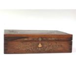 MAHOGANY JEWELLERY BOX, AND OTHER ITEMS