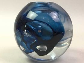 PHILLIPA HEADLEY, BLUE GLASS VASE
