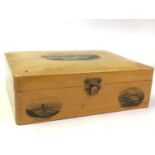 SMALL MAUCHLINE BOX, AND A SEWING COTTON BOX