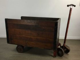 TWO INDUSTRIAL TUGLIFT MILL CARTS, EARLY TO MID-20TH CENTURY