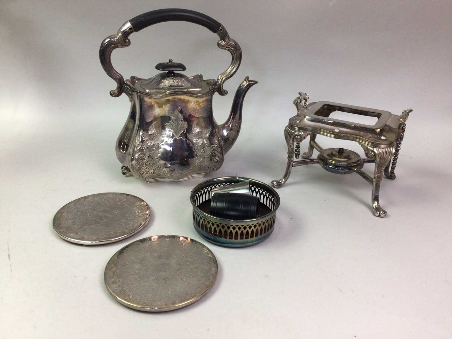 GROUP OF SILVER PLATED ITEMS, - Image 5 of 8