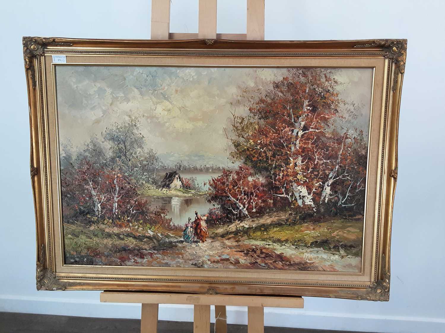 RURAL SCENE, OIL ON CANVAS