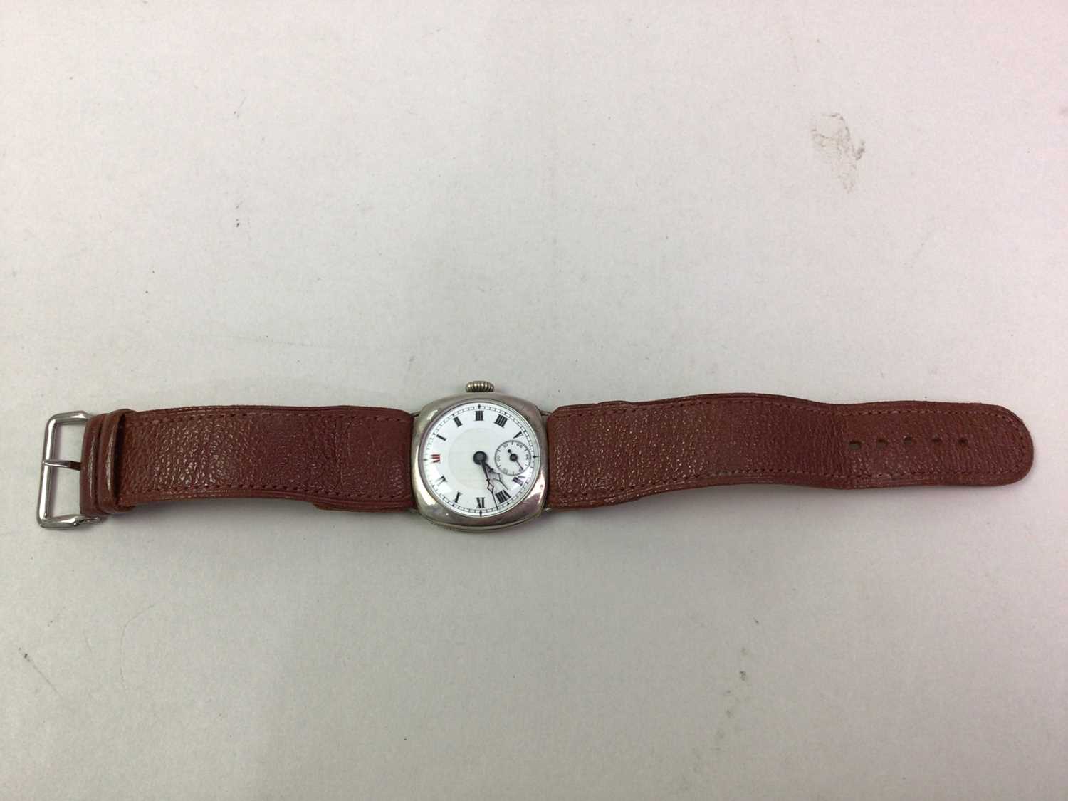 SILVER TRENCH WATCH, - Image 2 of 2