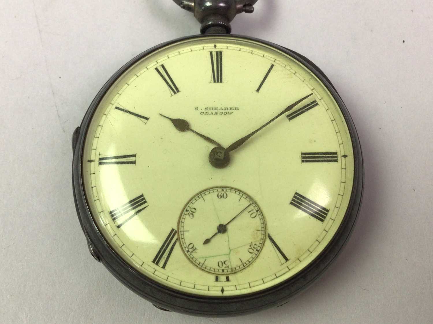 SILVER CASED OPEN FACE POCKET WATCH,