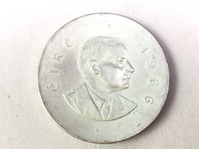 1966 EASTER RISING /PADRAIG PEARSE, SILVER TEN SHILLING COIN,