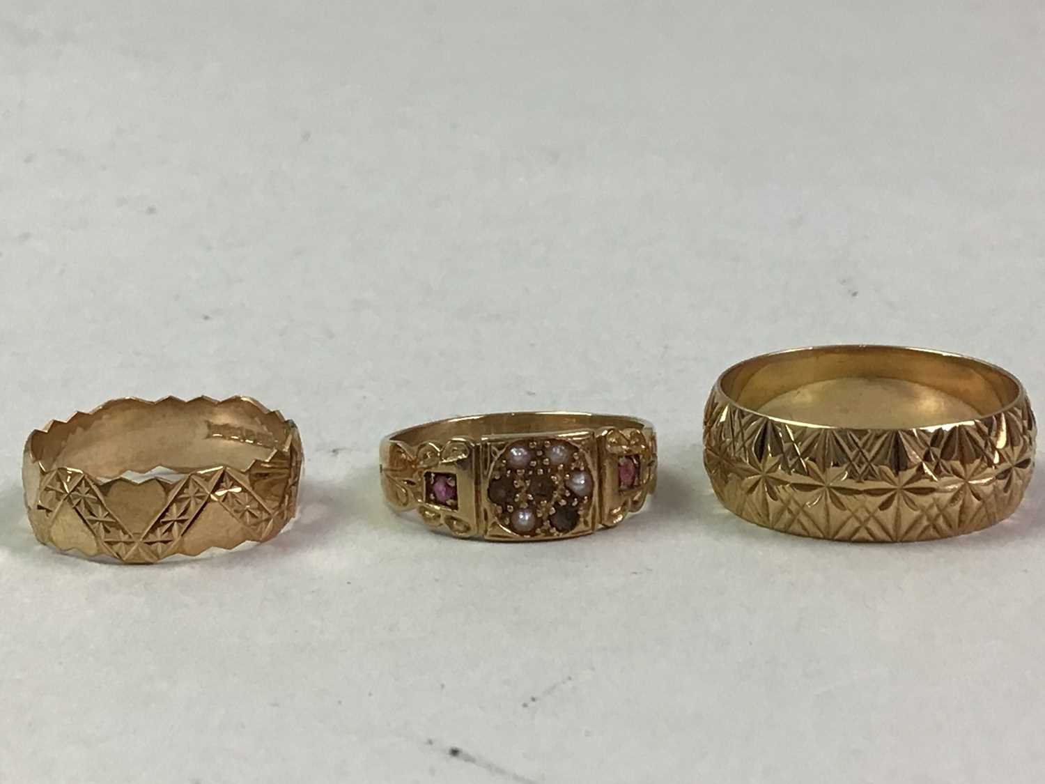 THREE GOLD RINGS, - Image 2 of 2