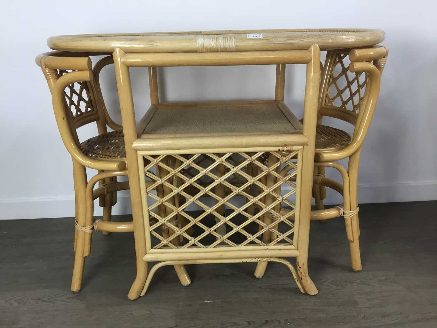 LLOYD LOOM WICKER ARMCHAIR, AND OTHER ITEMS