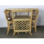 LLOYD LOOM WICKER ARMCHAIR, AND OTHER ITEMS