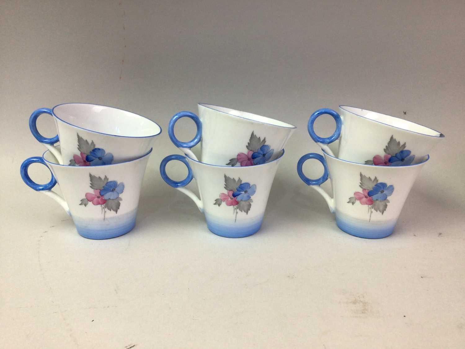 SHELLEY PART TEA AND COFFEE SERVICE, PHLOX PATTERN - Image 6 of 7