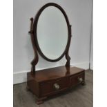 NEST OF MAHOGANY TEA TABLES, ALONG WITH A STOOL AND DRESSING MIRROR