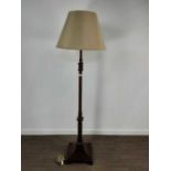 MAHOGANY STANDARD LAMP,