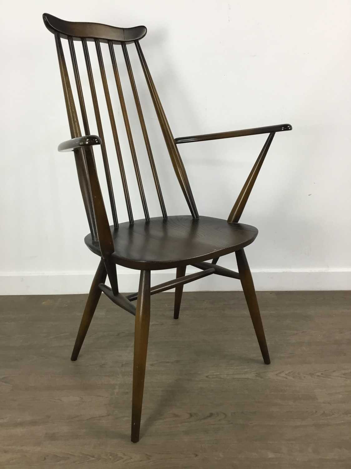 PAIR OF ERCOL GOLDSMITHS ELBOW CHAIRS,
